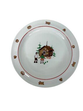 Vintage Arabia Finland Hansel & Gretel Plate Gingerbread House 7.5” Childrens